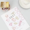 Cross-border direct supply of rose gold paper clips, box-shaped creative paper clips, student irregular-shaped clips, metal paper clips, bookmark holders details Picture